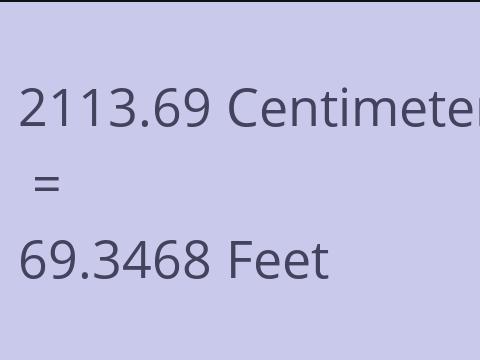 2113.69 CM TO FEET