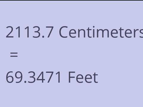 2113.7 CM TO FEET