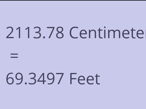 2113.78 CM TO FEET