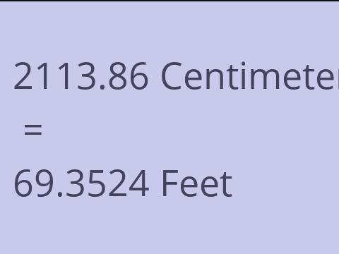 2113.86 CM TO FEET