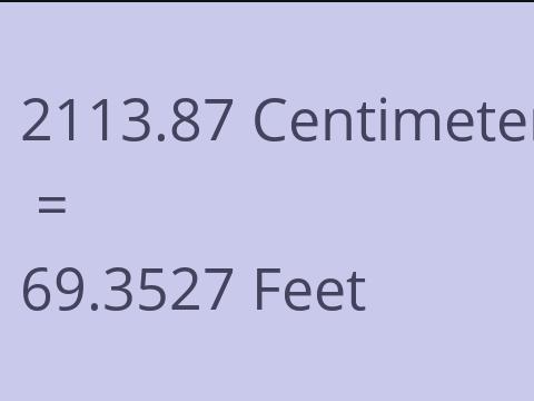 2113.87 CM TO FEET