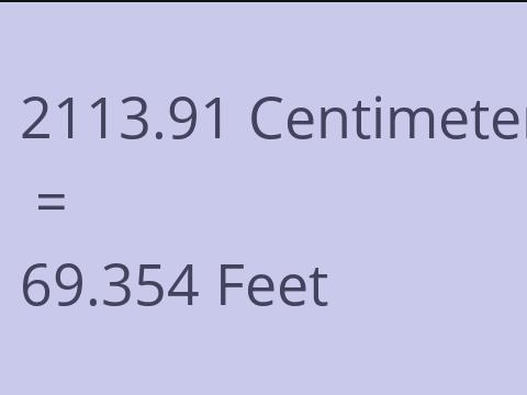 2113.91 CM TO FEET