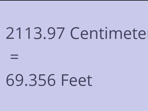 2113.97 CM TO FEET