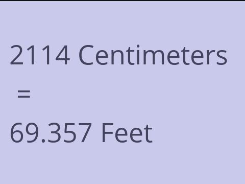 2114 CM TO FEET