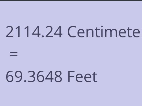 2114.24 CM TO FEET