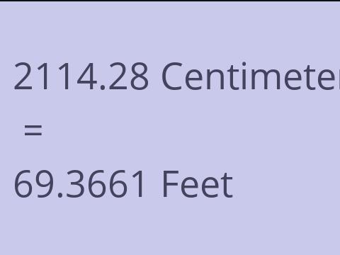 2114.28 CM TO FEET