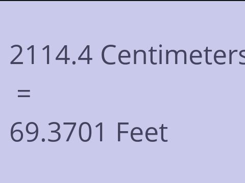 2114.4 CM TO FEET