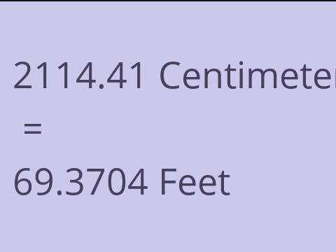 2114.41 CM TO FEET