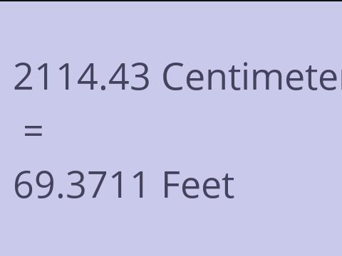 2114.43 CM TO FEET