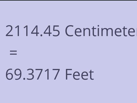 2114.45 CM TO FEET