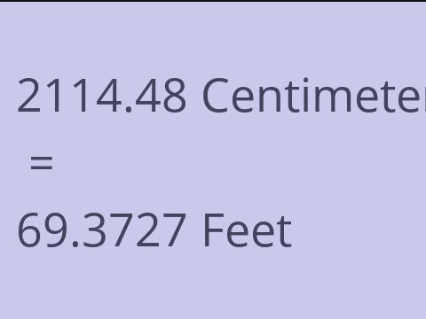 2114.48 CM TO FEET
