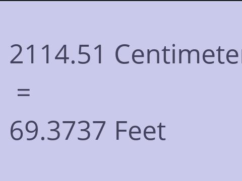 2114.51 CM TO FEET