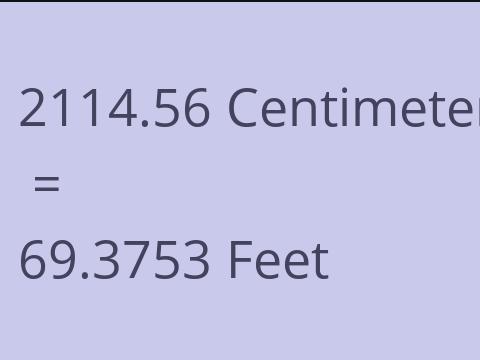 2114.56 CM TO FEET
