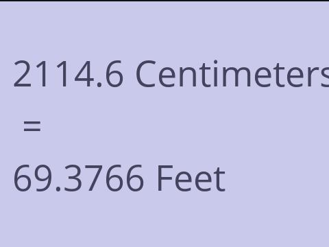 2114.6 CM TO FEET