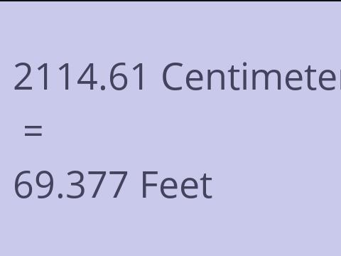 2114.61 CM TO FEET