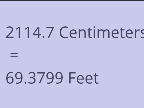 2114.7 CM TO FEET