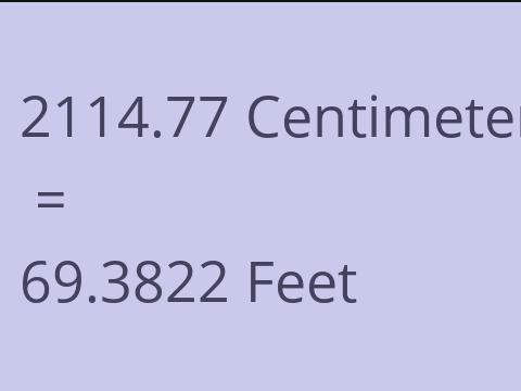 2114.77 CM TO FEET