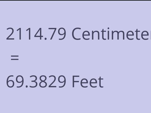 2114.79 CM TO FEET