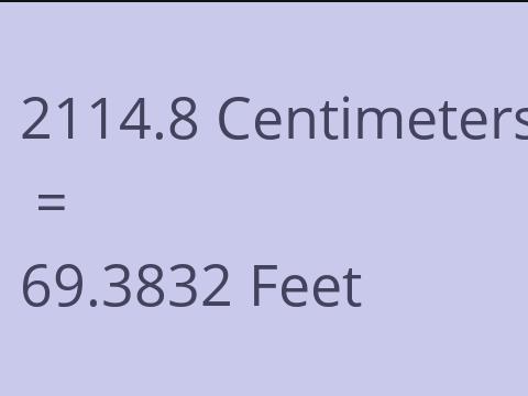 2114.8 CM TO FEET