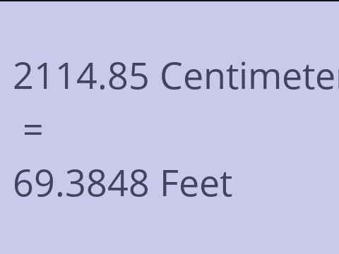 2114.85 CM TO FEET