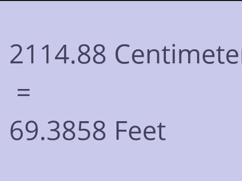 2114.88 CM TO FEET