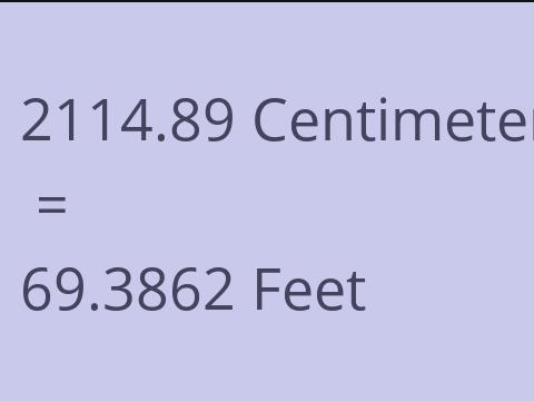 2114.89 CM TO FEET