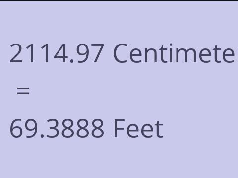 2114.97 CM TO FEET