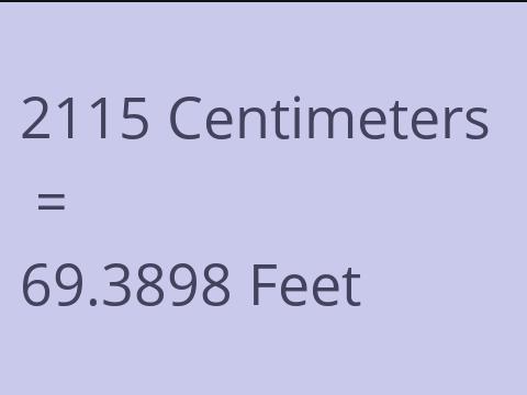 2115 CM TO FEET