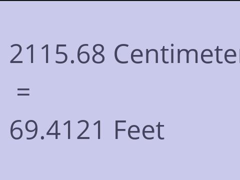 2115.68 CM TO FEET