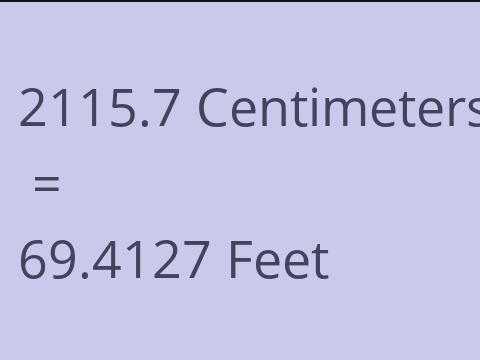 2115.7 CM TO FEET