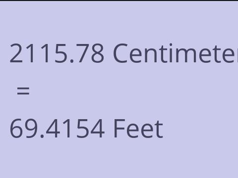 2115.78 CM TO FEET
