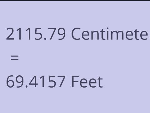 2115.79 CM TO FEET