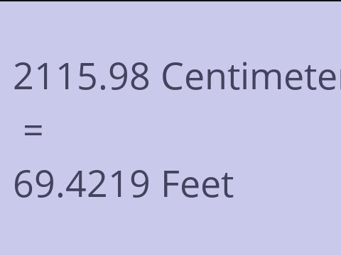 2115.98 CM TO FEET