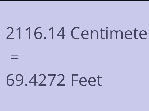 2116.14 CM TO FEET