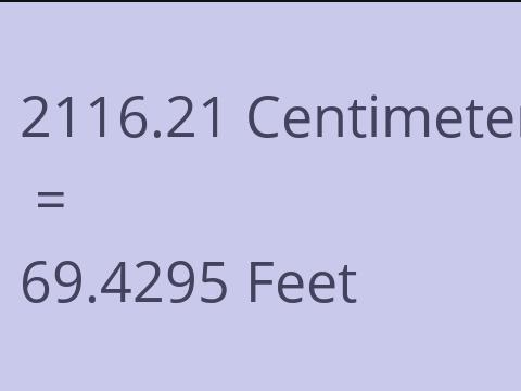 2116.21 CM TO FEET