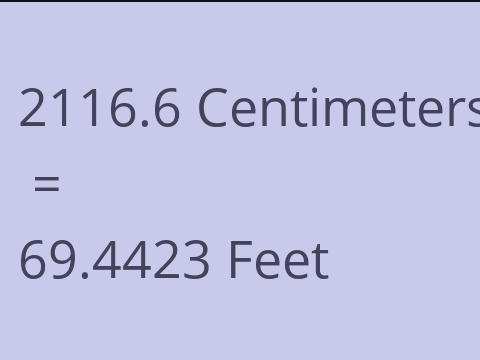 2116.6 CM TO FEET