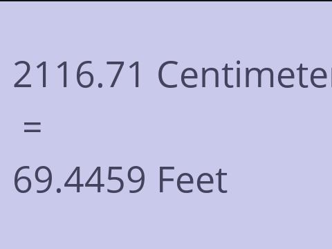 2116.71 CM TO FEET