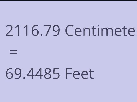 2116.79 CM TO FEET