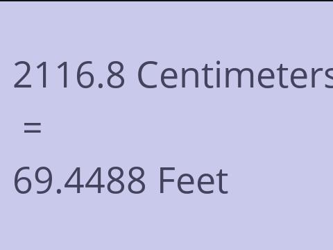 2116.8 CM TO FEET