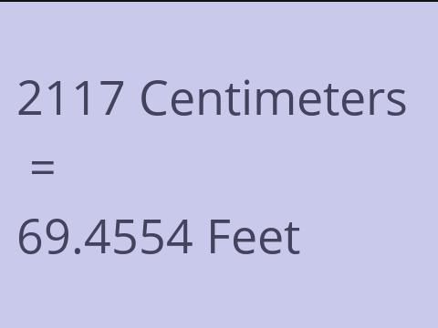 2117 CM TO FEET