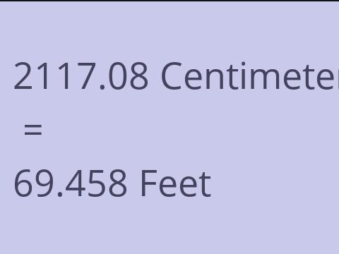 2117.08 CM TO FEET