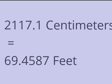 2117.1 CM TO FEET