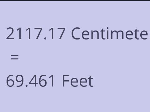 2117.17 CM TO FEET