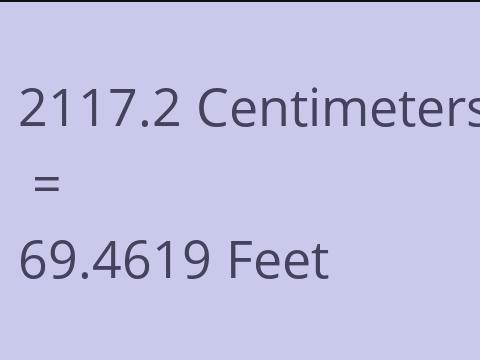 2117.2 CM TO FEET