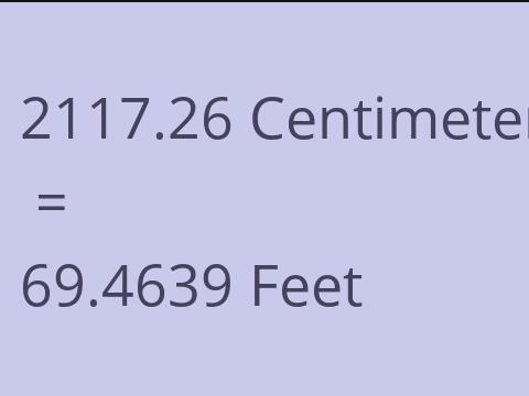2117.26 CM TO FEET