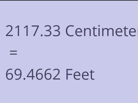 2117.33 CM TO FEET