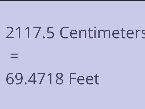 2117.5 CM TO FEET