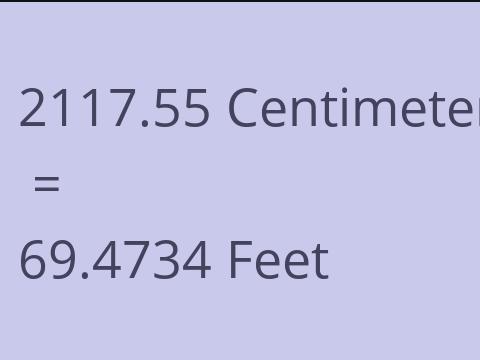 2117.55 CM TO FEET