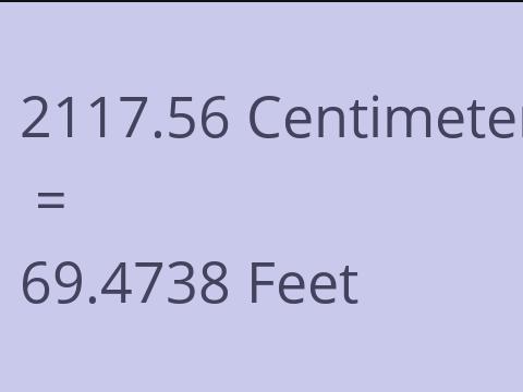 2117.56 CM TO FEET