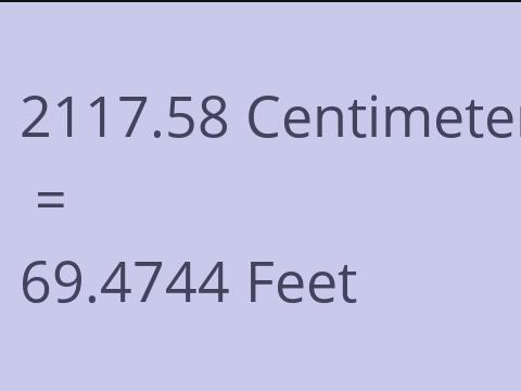 2117.58 CM TO FEET